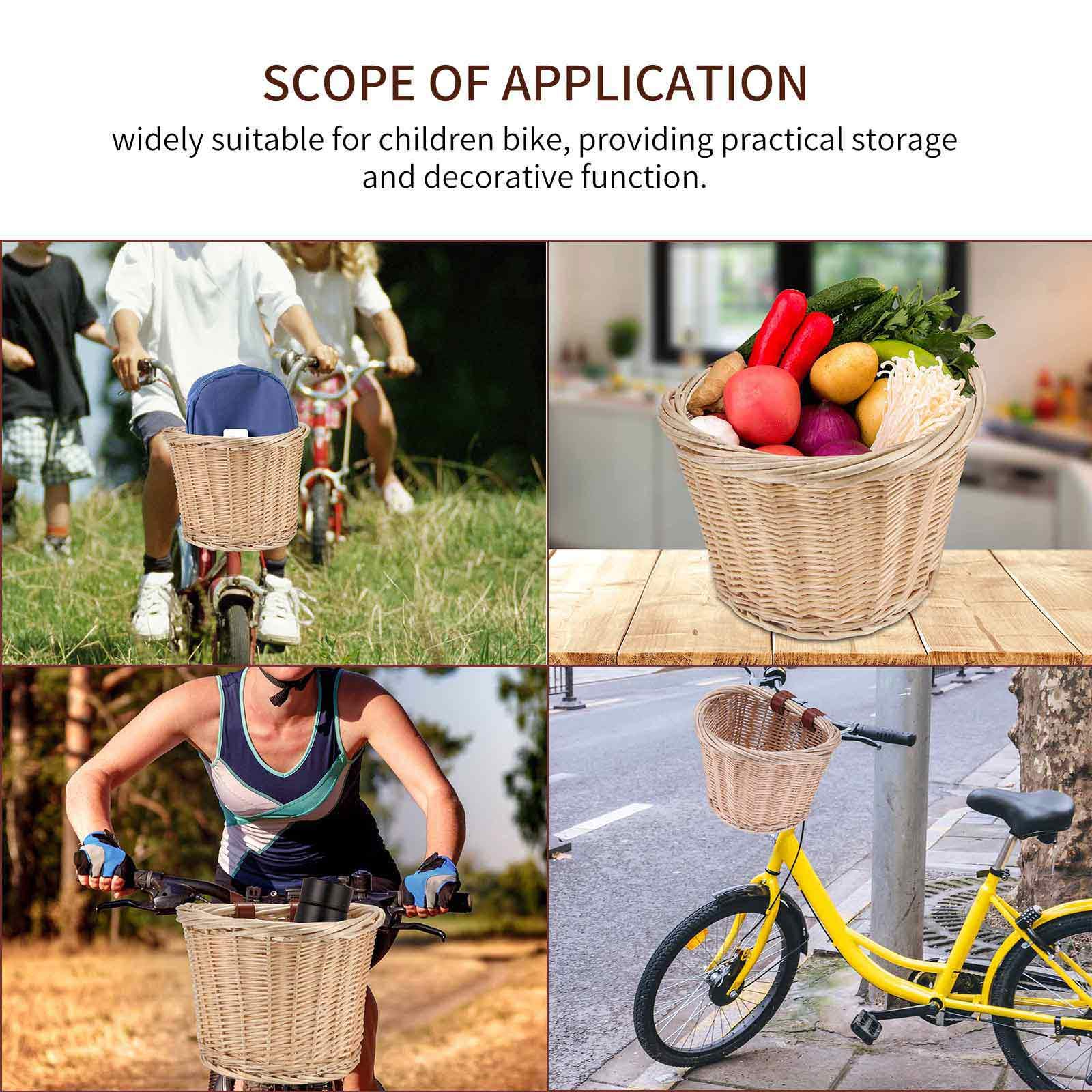 Premium Front Handlebar Bike Basket for Adults - Durable Leather Bicycle Storage Bag | Perfect for Commuting, Shopping & Outdoor Adventures