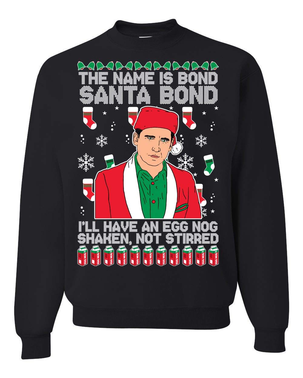Festive Ugly Christmas Sweater - Santa Office Party Unisex Pullover | Holiday Gift, Family Gathering & Winter Work Party Outfit
