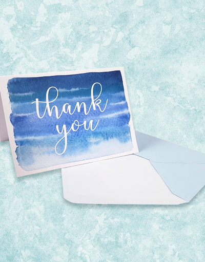 Premium Blue Array Thank You Cards - Elegant Blank Note Cards for Weddings, Birthdays & Appreciation - Bulk Pack of 50 with Envelopes - Perfect for Gifts, Parties & Special Occasions