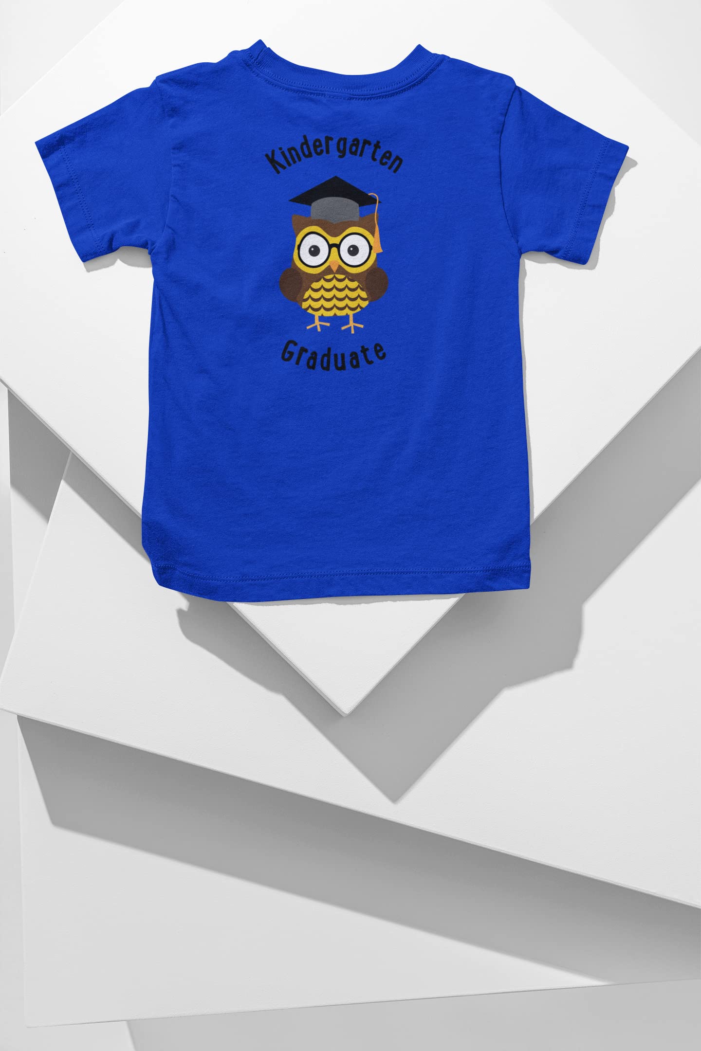 Kindergarten Graduation Owl Royal Youth T-Shirt - Cute Owl Design for Preschool & Elementary Graduates - Perfect for Graduation Ceremonies, Class Photos & Celebrations