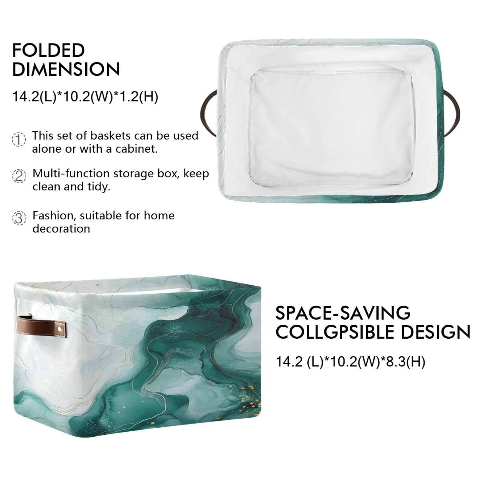 Large Fabric Storage Bins with Handles - Collapsible Closet & Shelf Organizers for Clothes, Toys & Home