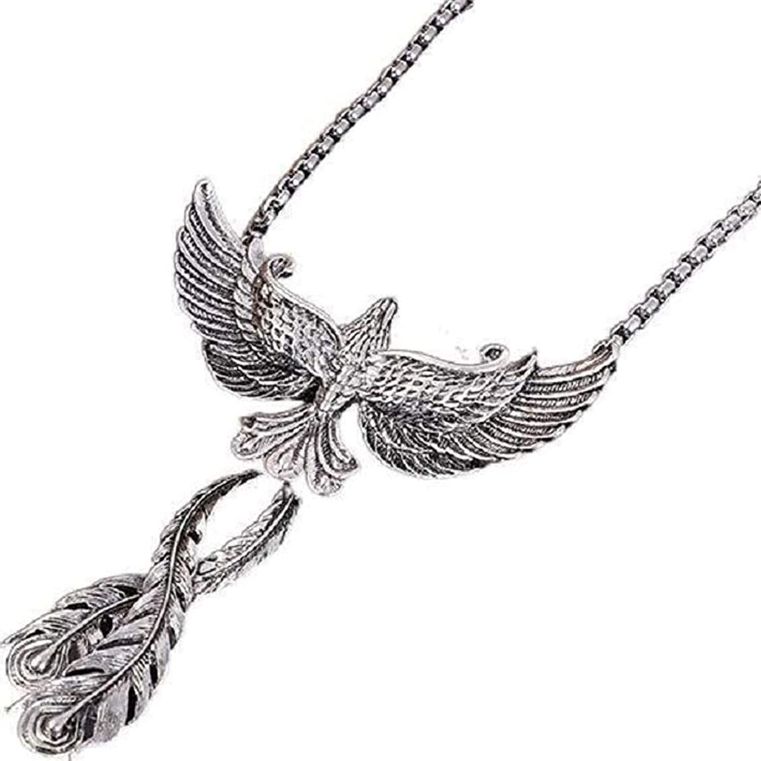 Vintage Phoenix Bird Necklace for Men - 27.6