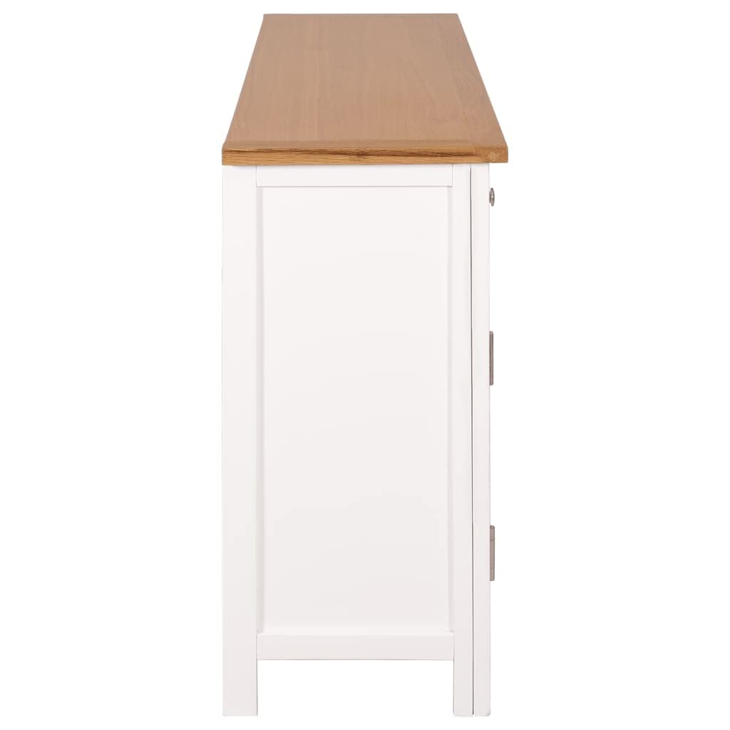 Solid Oak Wood Side Cabinet - 43.3