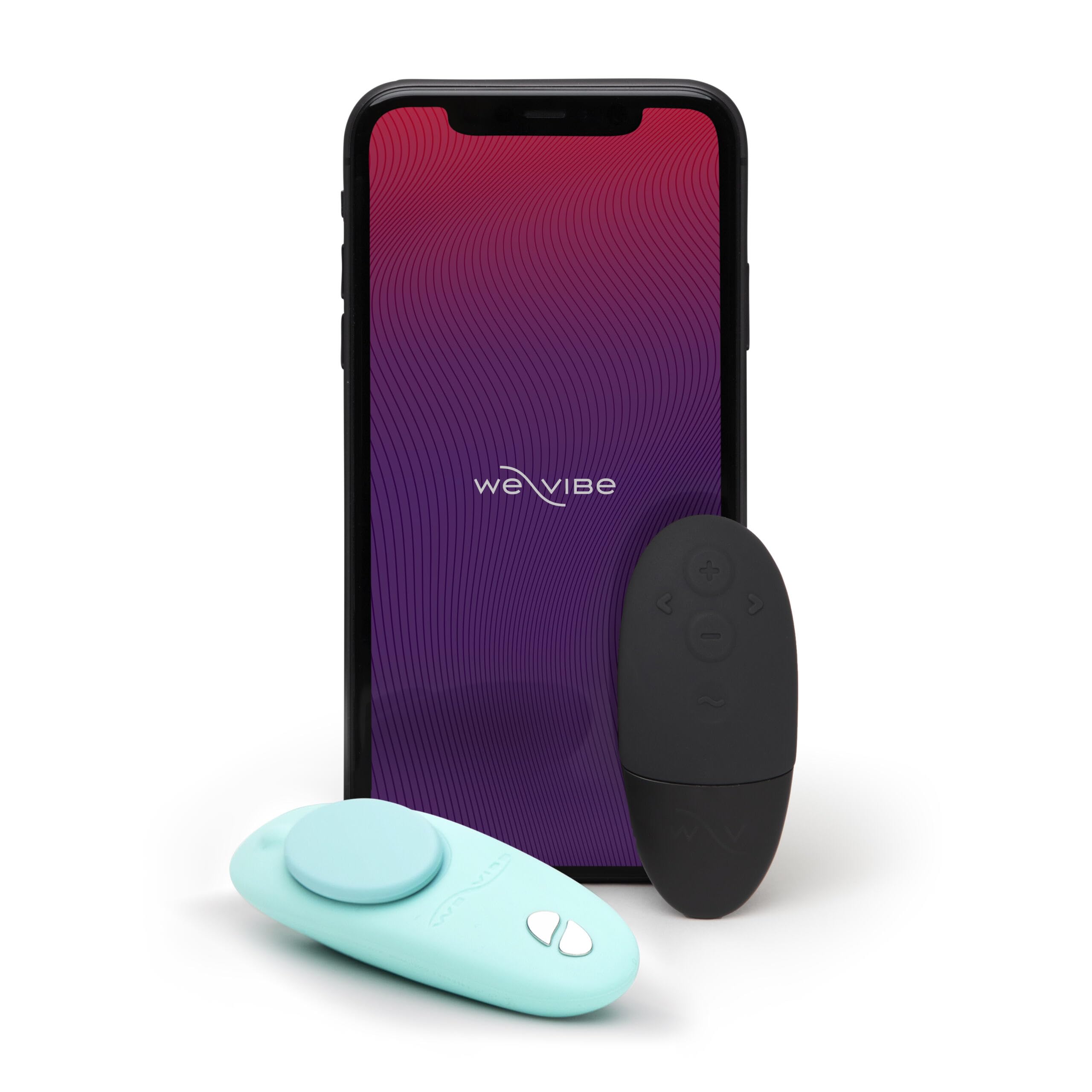 We-Vibe Moxie Wearable Panty Vibrator - Remote & App Controlled Clitoral Stimulator for Couples | 10 Intensity Levels, Waterproof & Rechargeable | Discreet Hands-Free Pleasure for Date Nights, Travel & Solo Play (Aqua)