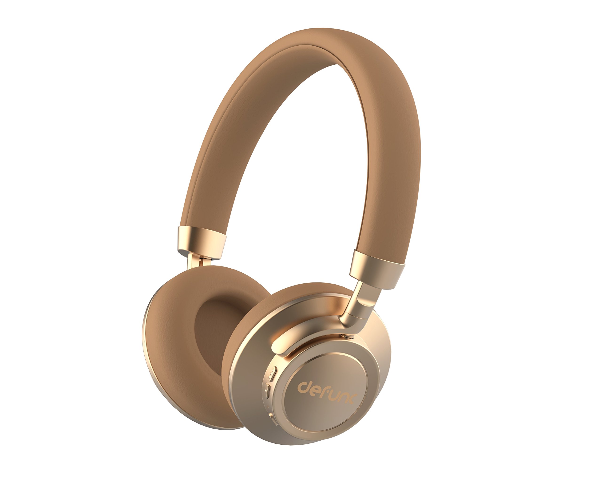 Defunc Plus Wireless Bluetooth Headphones - Gold | Noise Cancelling, 30H Playtime, HD Sound | Perfect for Gym, Travel & Work