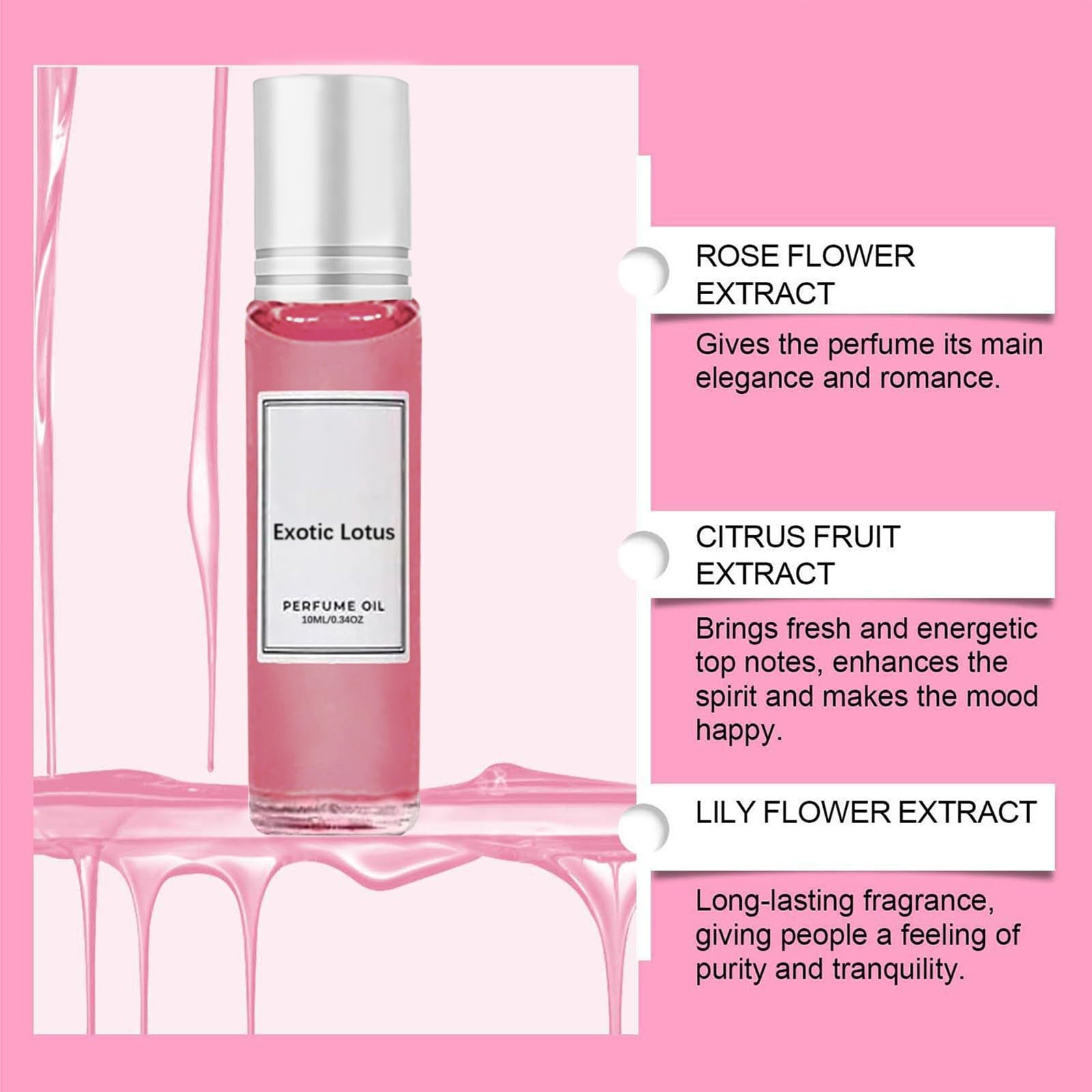 Women's Pheromone Perfume Oil - Sweet Original Scent Roll-On (Rose) | Portable & Long-Lasting Fragrance for Date Night, Office & Special Occasions