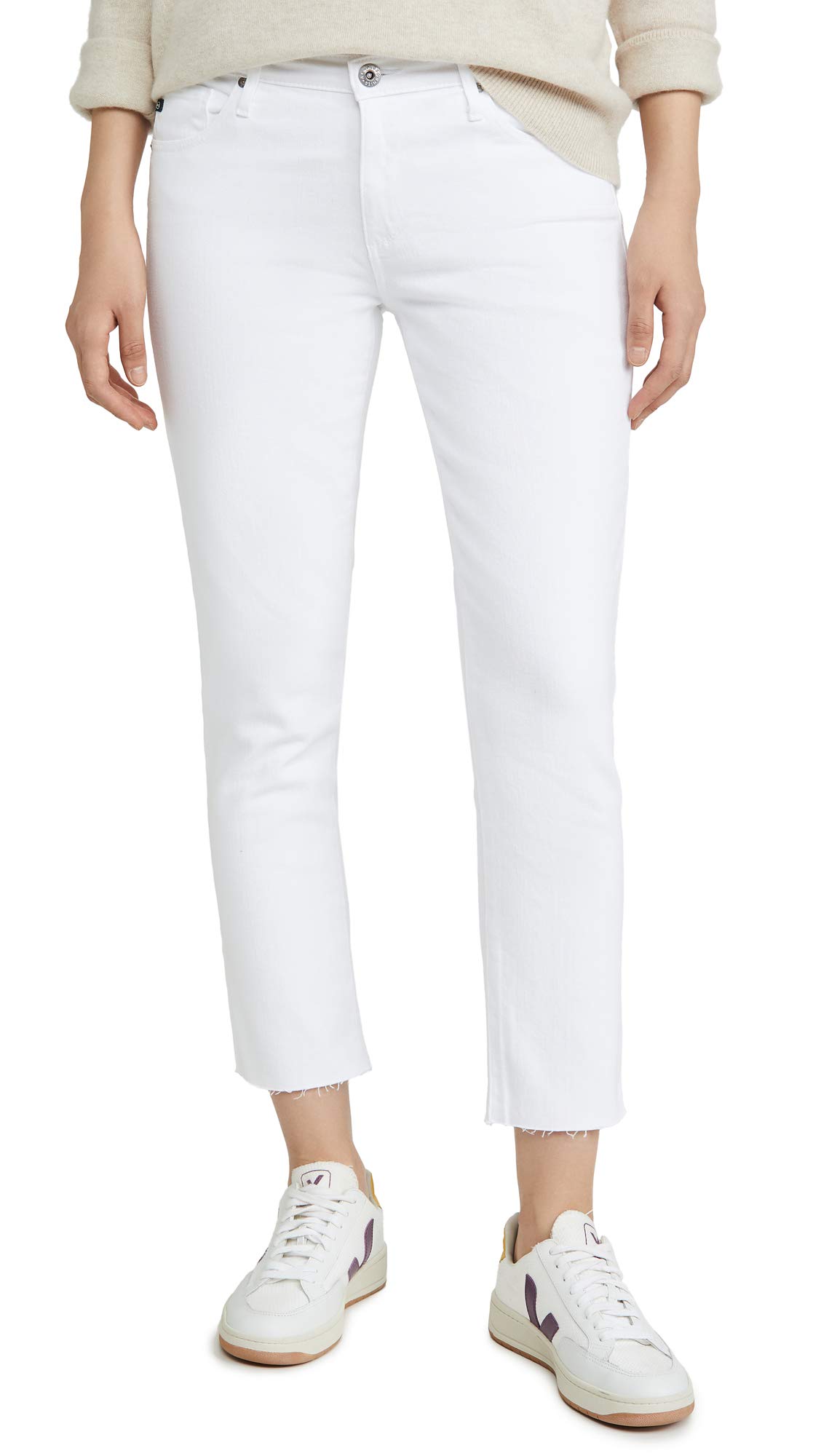 AG Adriano Goldschmied Women's The Prima Crop Jeans - High Waist Slim Fit Ankle Jeans for Women | Perfect for Casual Wear, Office & Date Night Outfits