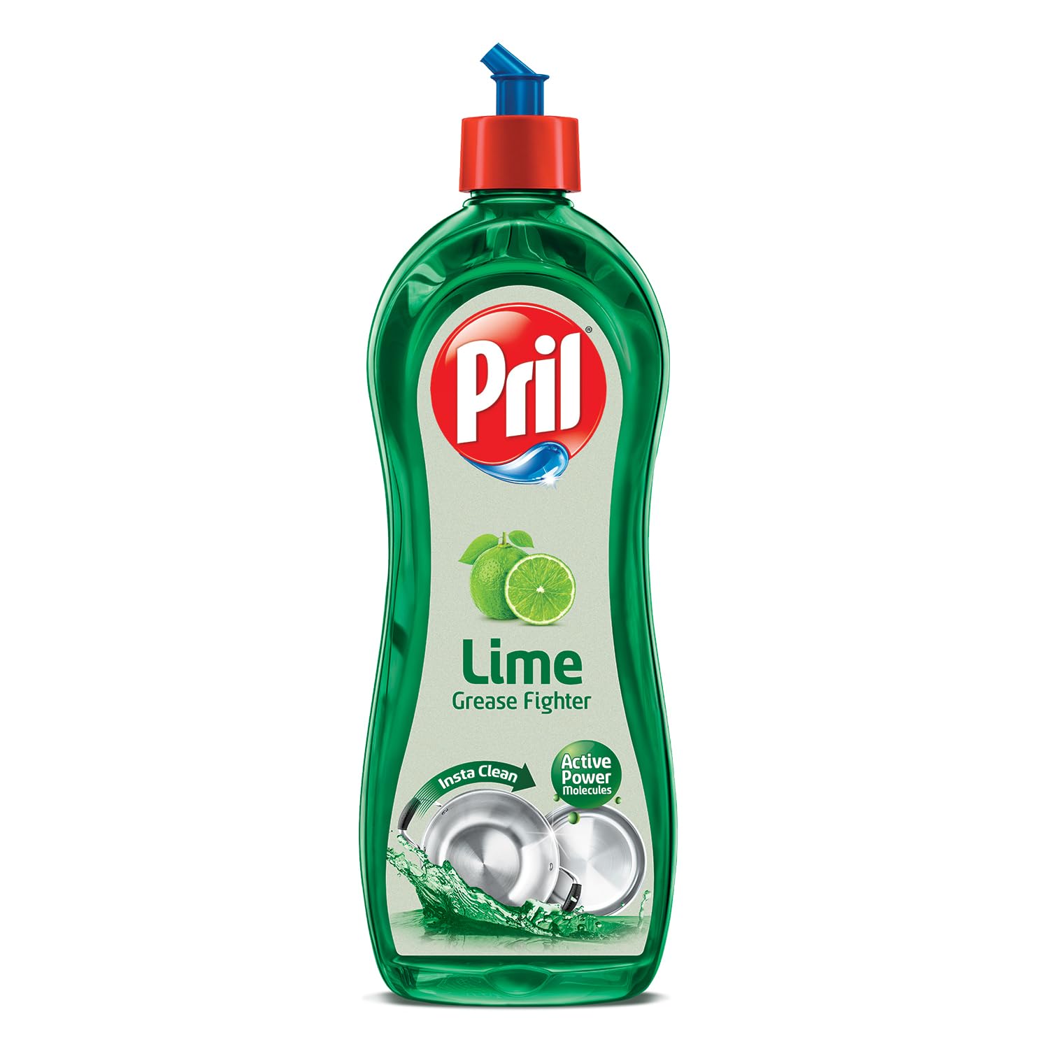 Pril Lime Liquid Dishwashing Gel - 750ml | Powerful Grease Cutting Dish Soap with German Technology | No Residue Formula | Safe for All Cookware & Utensils | Perfect for Kitchen, Restaurant & Dishwashing Needs