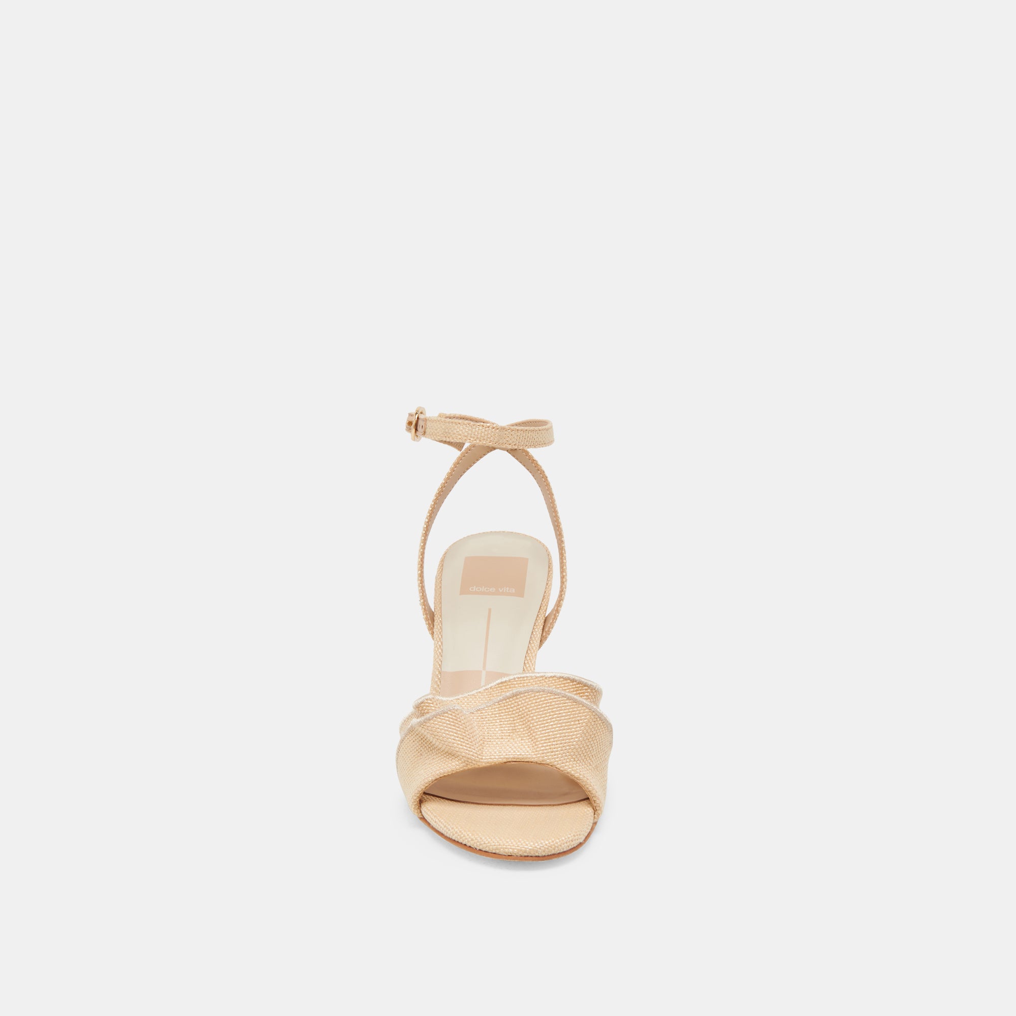 LUNETE Women's Natural Woven Raffia Heels - Comfortable Summer Wedge Sandals for Beach, Party & Casual Outfits