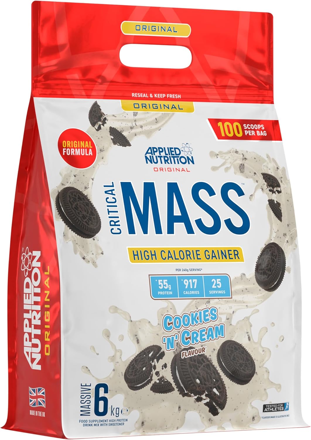 Applied Nutrition Critical Mass ORIGINAL Weight Gainer - 6kg for Muscle Building & Bodybuilding | Perfect for Post-Workout Recovery & Bulking Phases