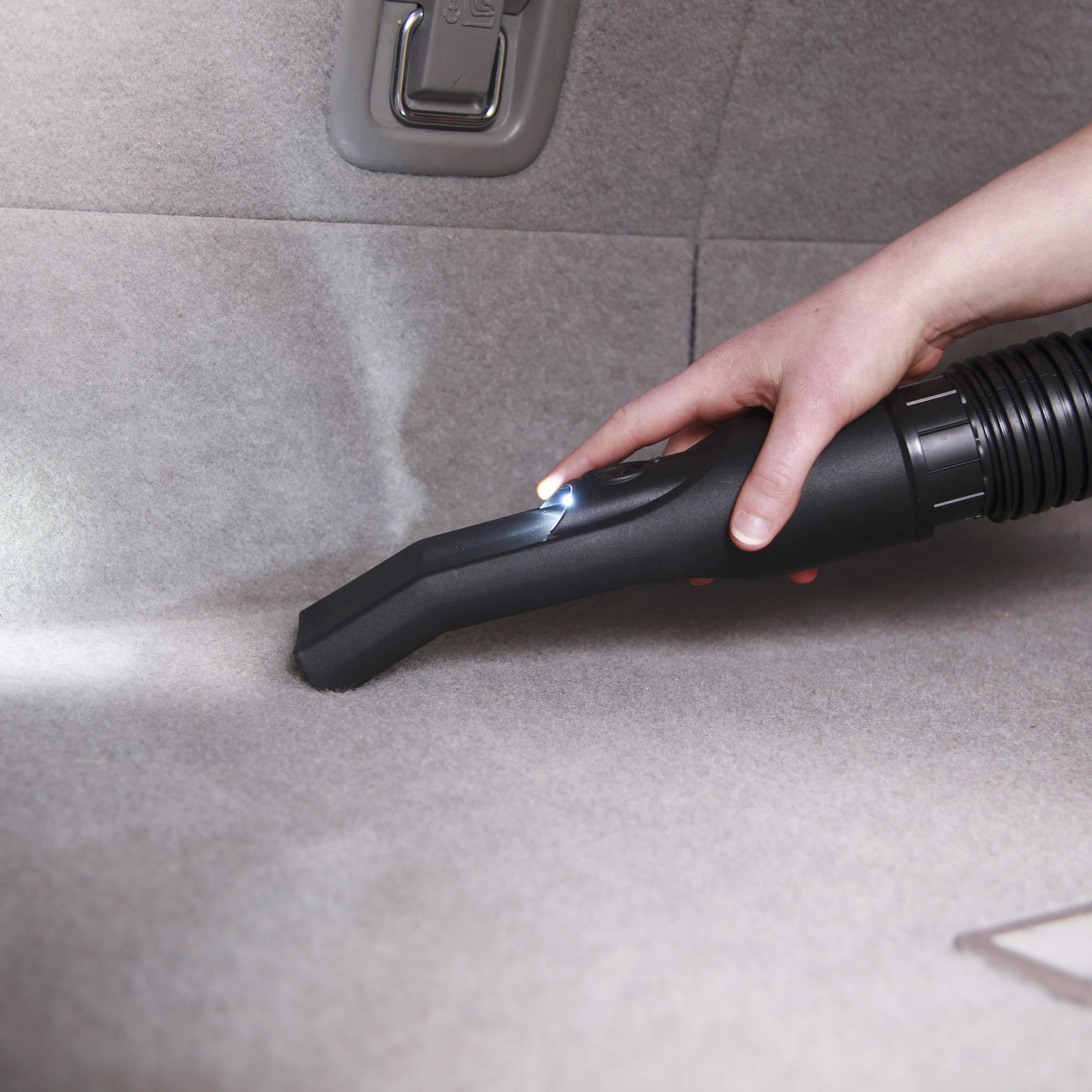 WORKSHOP WS25039A 2.5-Inch LED Lighted Car Nozzle - Wet/Dry Vacuum Accessory for Shop Vacuums - Black - Perfect for Auto Detailing, Workshop Cleaning & Home Maintenance