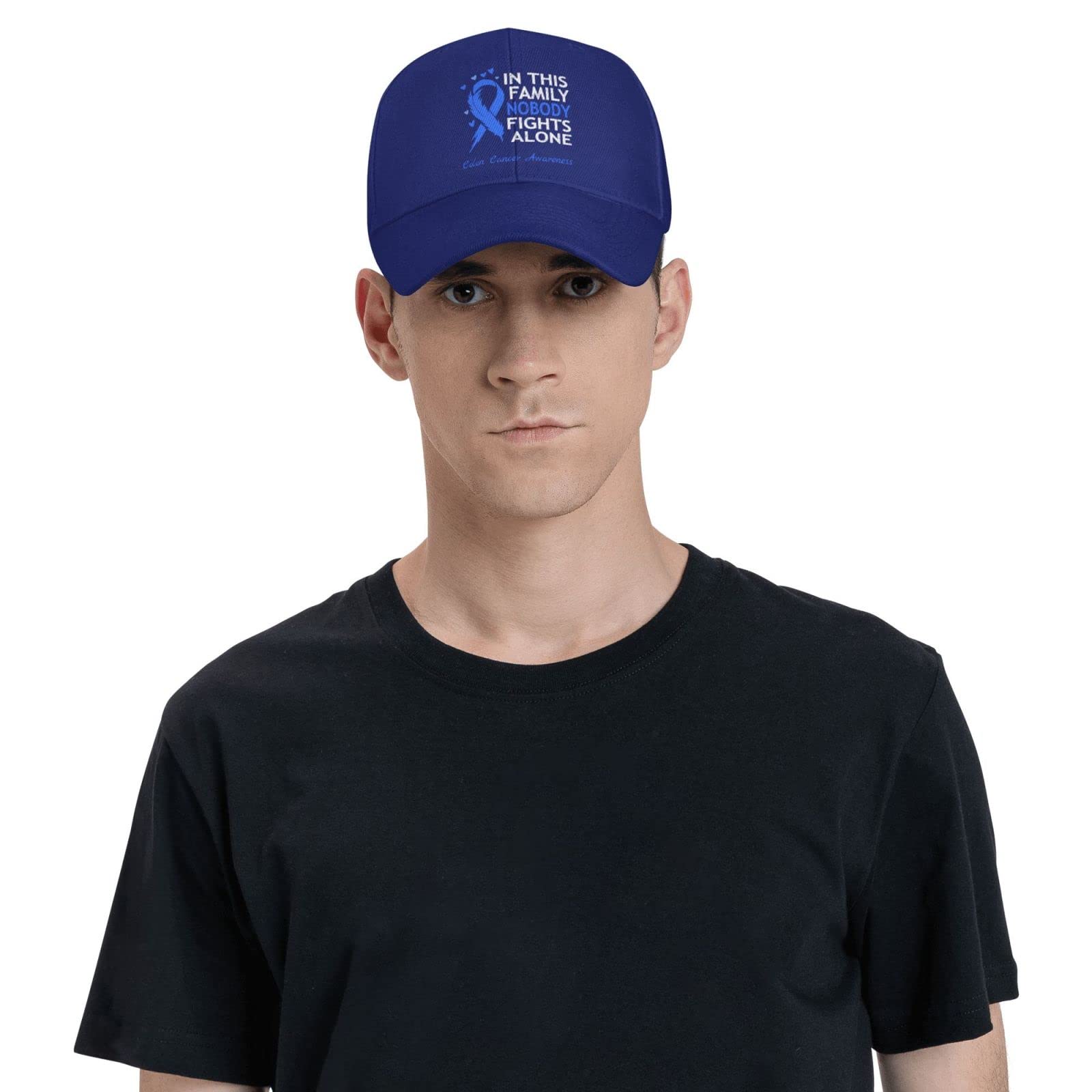 Fight Together Colon Cancer Awareness Baseball Cap - Adjustable Dad Hat for Men & Women - Support Loved Ones with This Inspirational Unisex Hat