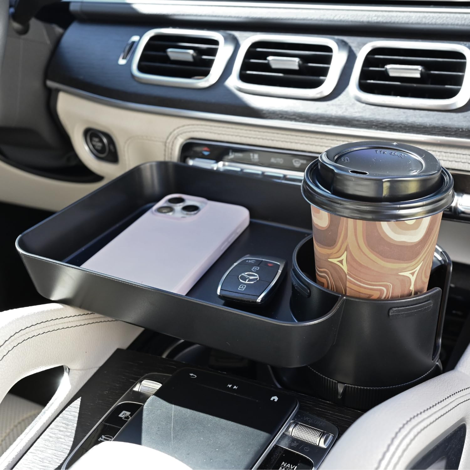 Adjustable Car Seat Tray for Kids - Snack & Drink Holder with Cup Tray for Toddler Travel - Perfect for Road Trips, Airplane & Long Car Rides - Durable & Spill-Proof Kids Travel Tray
