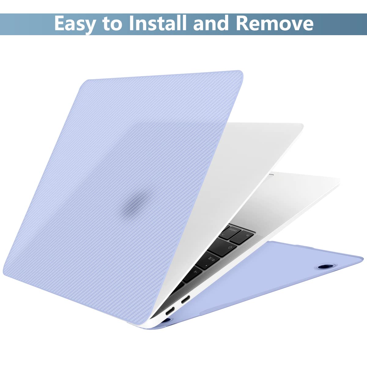 2022 Upgrade Ultra Thin Carbon Fiber MacBook Pro 13 Case - Compatible with M1/M2 Chip (A2338 A2251 A2289) 2020-2022 Models | Fashionable & Protective Cover in Blue | Perfect for Office, Travel & Daily Use