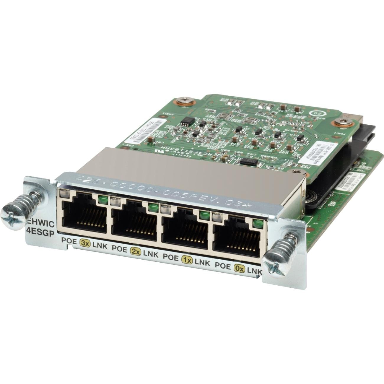 Cisco EHWIC-4ESG-P 4-Port Gigabit Ethernet POE WAN Interface Card - 10/100/1000 Mbps for Network Expansion & High-Speed Connectivity | Ideal for Business Routers, VoIP Systems & Enterprise Networks