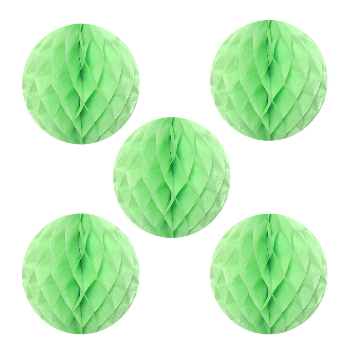 Allydrew 6 Inch Light Green Tissue Honeycomb Ball Decorations - 5 Pack for Weddings, Birthday Parties, Baby Showers & Nursery Décor | Perfect for Ceiling & Wall Party Decor