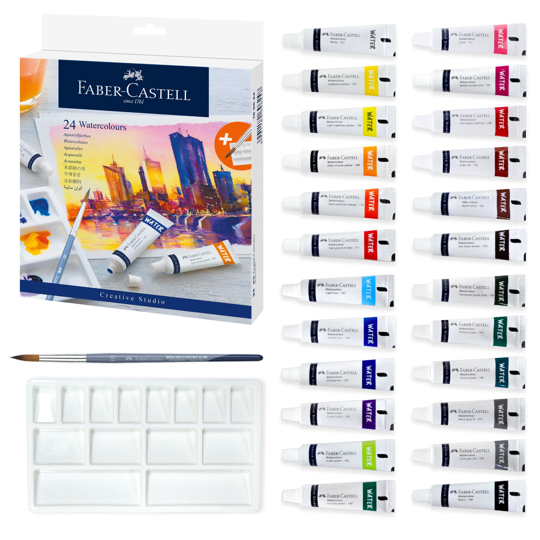 24-Piece Watercolor Paint Set for Artists & Beginners - Premium Quality, Vibrant Colors for Painting, Sketching & DIY Art Projects