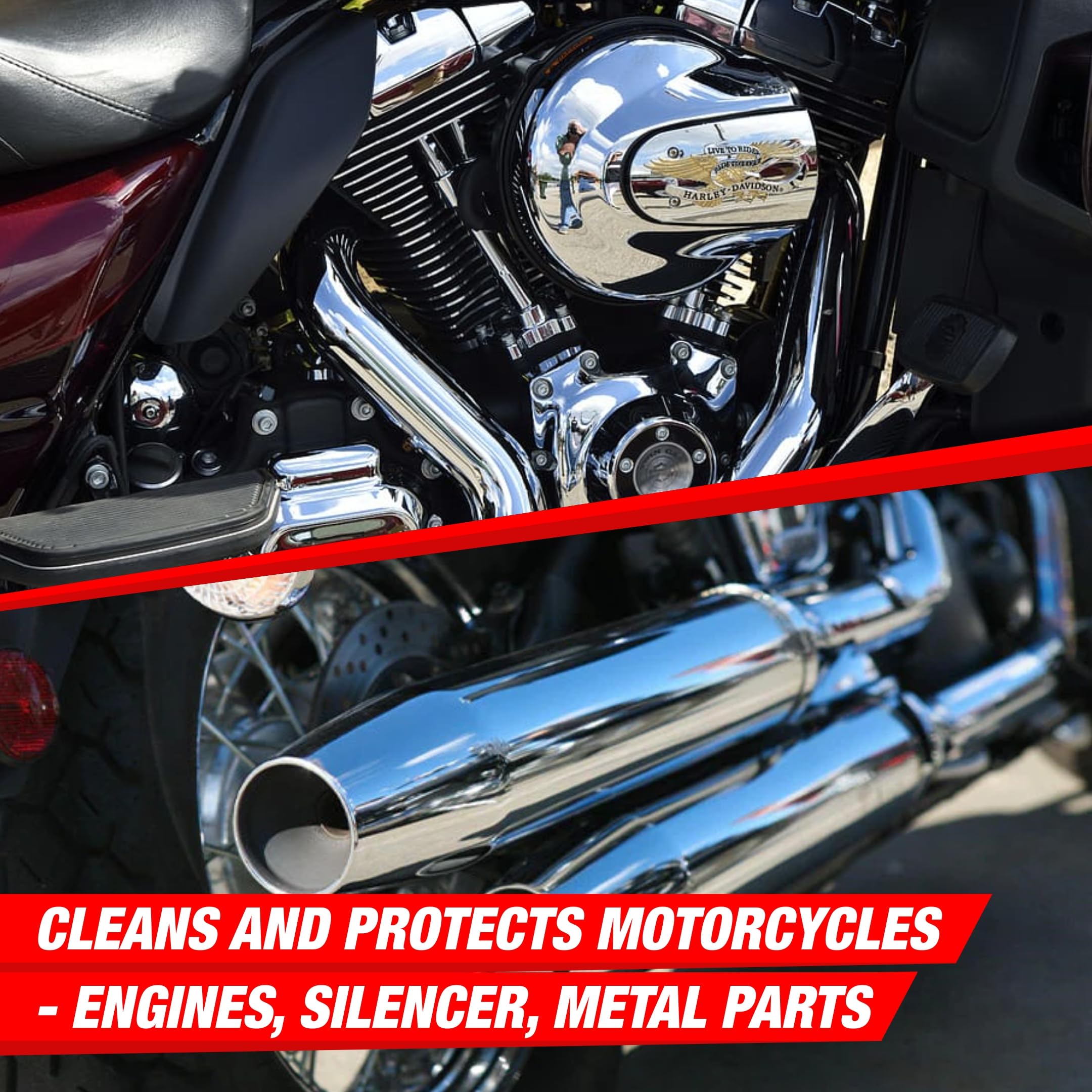 Wavex Bike Cleaning Kit - 350ml Instant Shine Bike Polish & 350ml Metal Polish for Chrome | Clean, Shine & Protect Your Bicycle (Set of 2) | Perfect for Road Bikes, Mountain Bikes & Motorcycle Maintenance