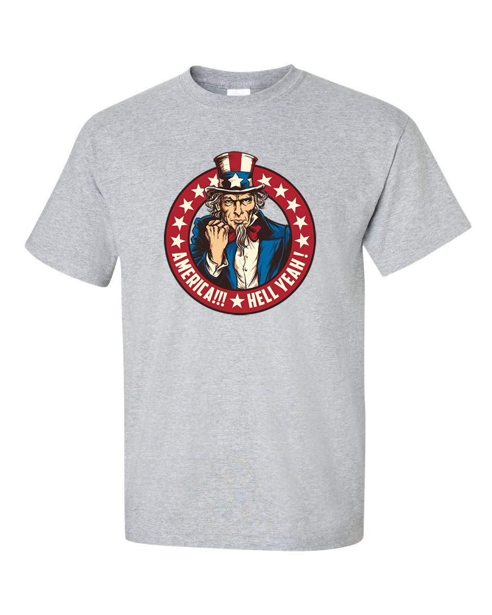 Uncle Sam Patriotic Men's T-Shirt - USA Flag American Pride Short Sleeve Tee - Perfect for 4th of July, Memorial Day & Veterans Day Celebrations