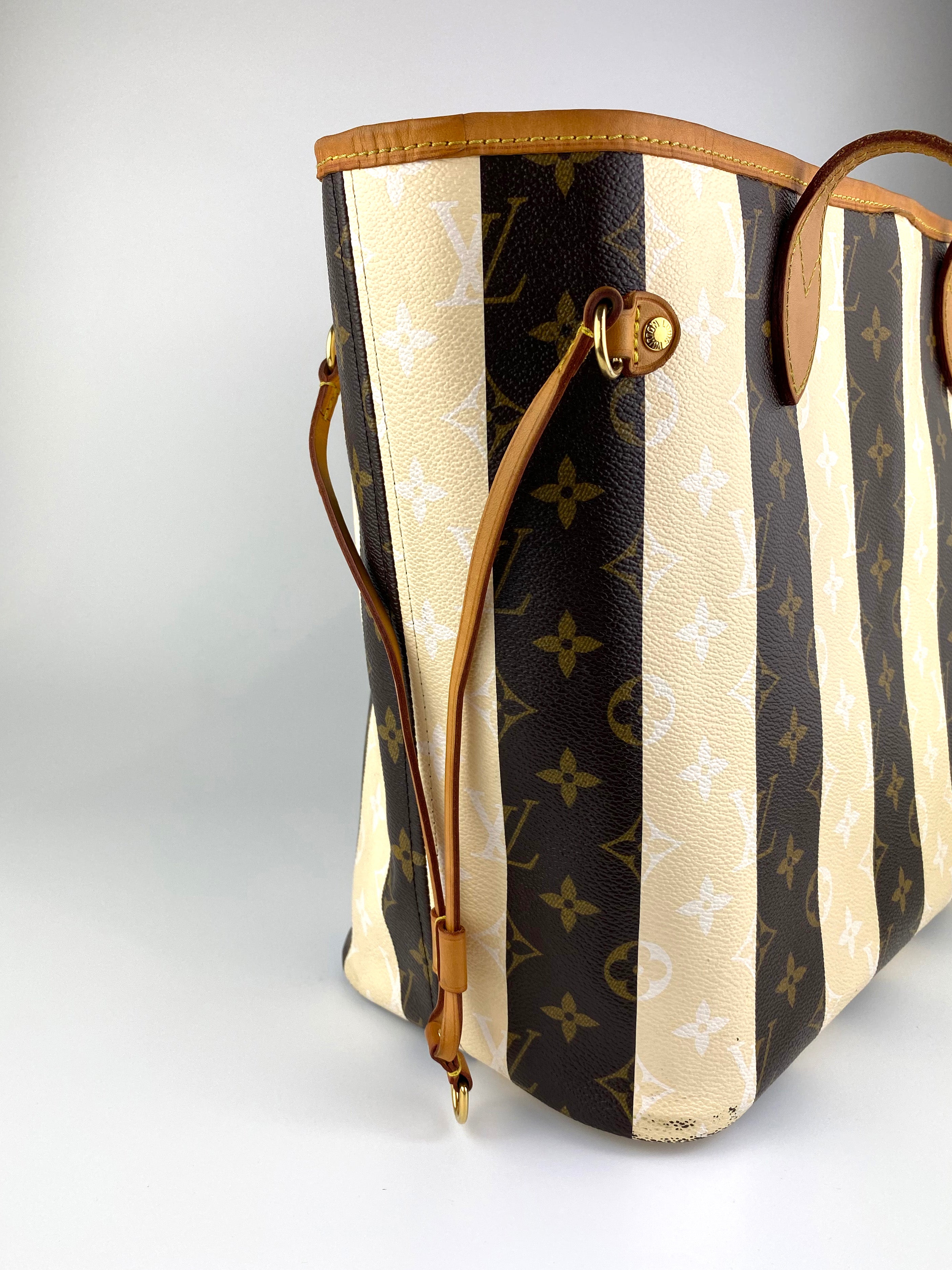 Authentic Louis Vuitton Monogram Rayures Neverfull GM Tote Bag - Limited Edition Luxury Handbag for Women, Perfect for Travel, Work & Shopping