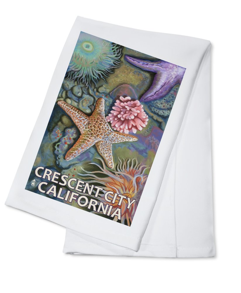 Crescent City CA Tidepools 100% Cotton Tea Towel - Decorative Hand Towel for Kitchen, Bathroom & Home Decor | Perfect for Dish Drying, Gift Giving & Coastal Themed Decor