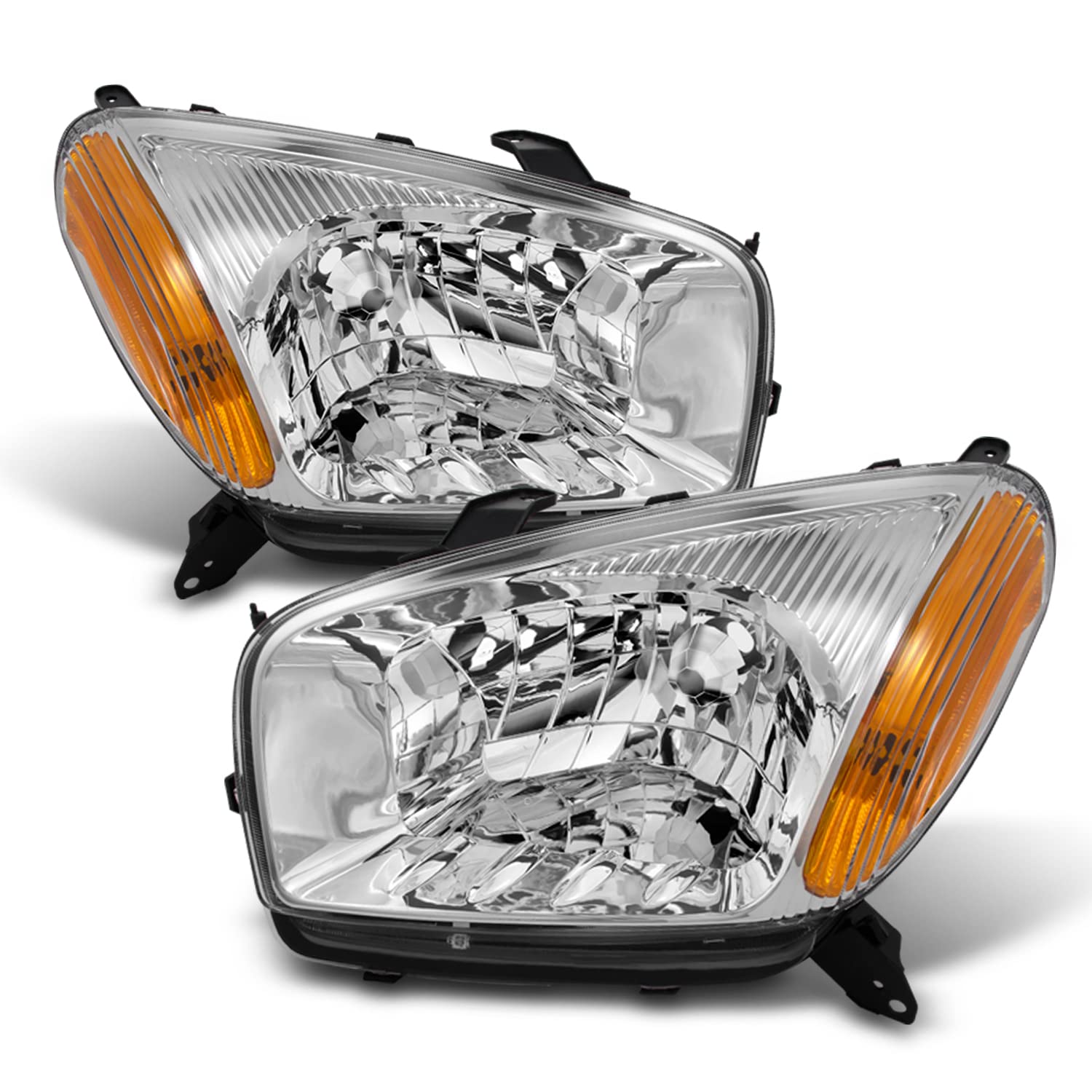 AKKON Clear Headlights Replacement Pair for 2001-2003 Toyota RAV4 - Driver & Passenger Side Head Lamps - Perfect for Night Driving & Foggy Conditions