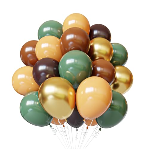 Sage Green Gold Nude Brown Balloons
