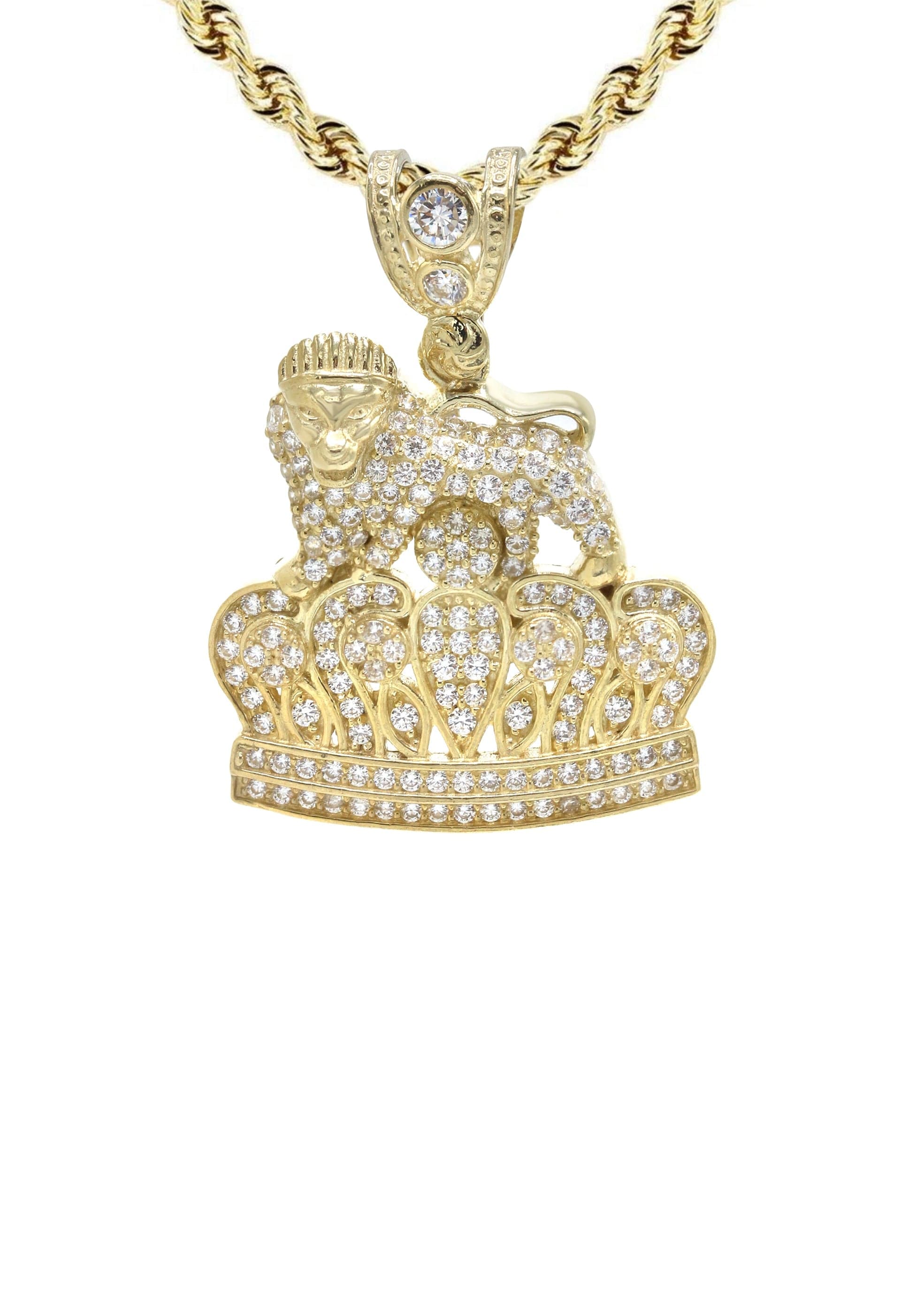 10K Yellow Gold Lion Pendant Necklace for Women & Men - 16.4 Grams Solid Gold Jewelry - Perfect for Gifts, Birthdays & Special Occasions