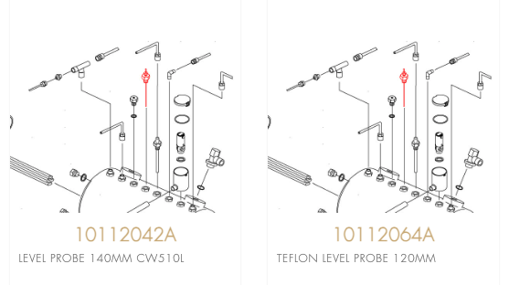 10112042A Level Sensor Probe 140MM CW510L - High Precision Liquid Level Detection for Industrial and Home Automation