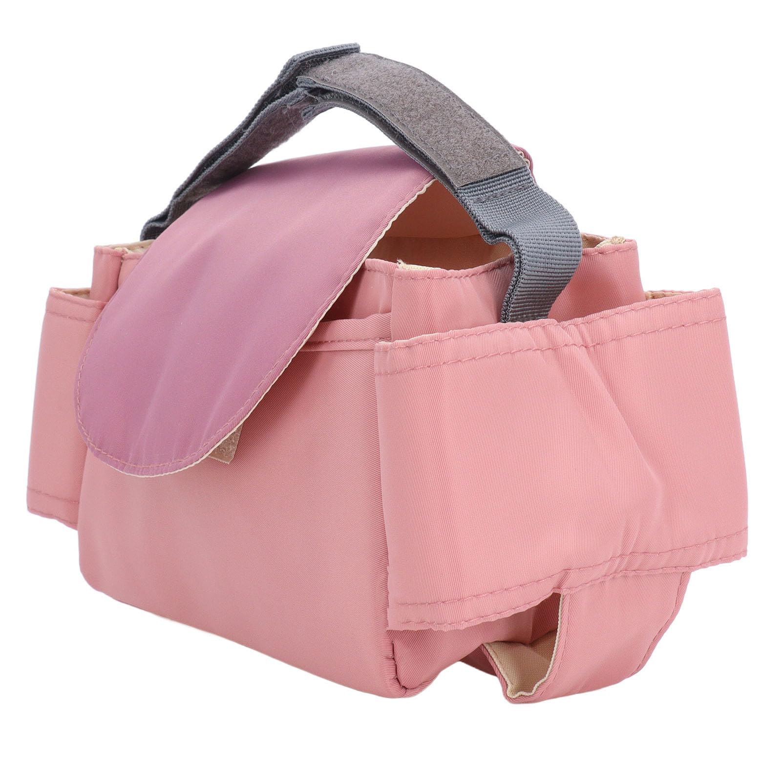 **Large Capacity Waterproof Nylon Stroller Organizer Bag with Cup Holder - Perfect for Diapers, Toys & Baby Essentials - Ideal for Shopping, Travel & Daily Walks**