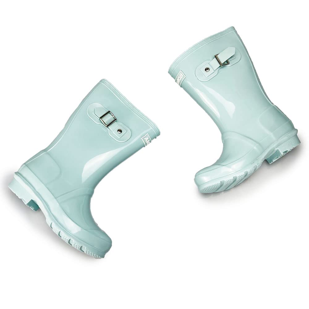 Amoji Girls' Easy-On Rain Boots for Kids - Waterproof & Comfortable for School, Play & Outdoor Adventures