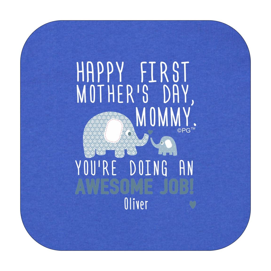 Personalized First Mother's Day Gift - Blue Elephant Baby Bodysuit for New Moms | Cute Outfit for Baby Shower, Photo Shoots & Special Occasions