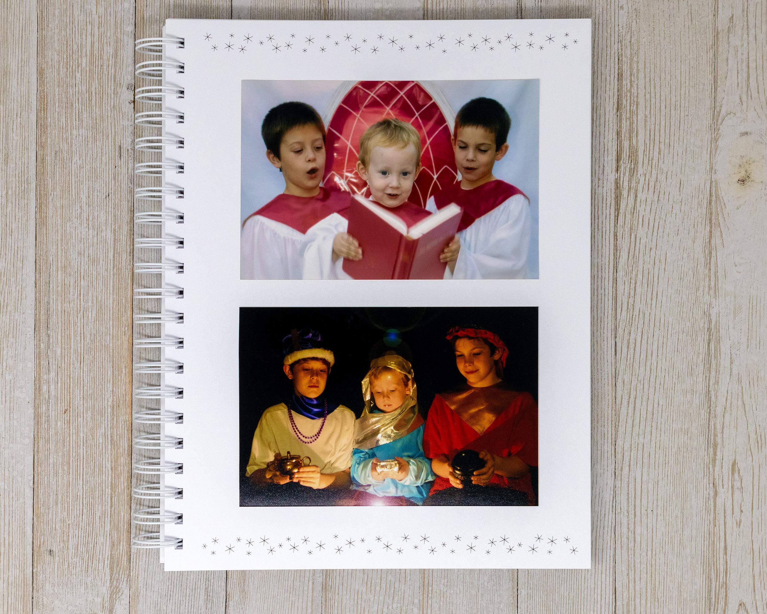 Personalized Christmas Photo Album & Memory Book - Hard Cover Santa Photo Scrapbook with Winter Deer Design - Perfect for Holiday Gifts, Family Keepsakes & Santa Visit Memories