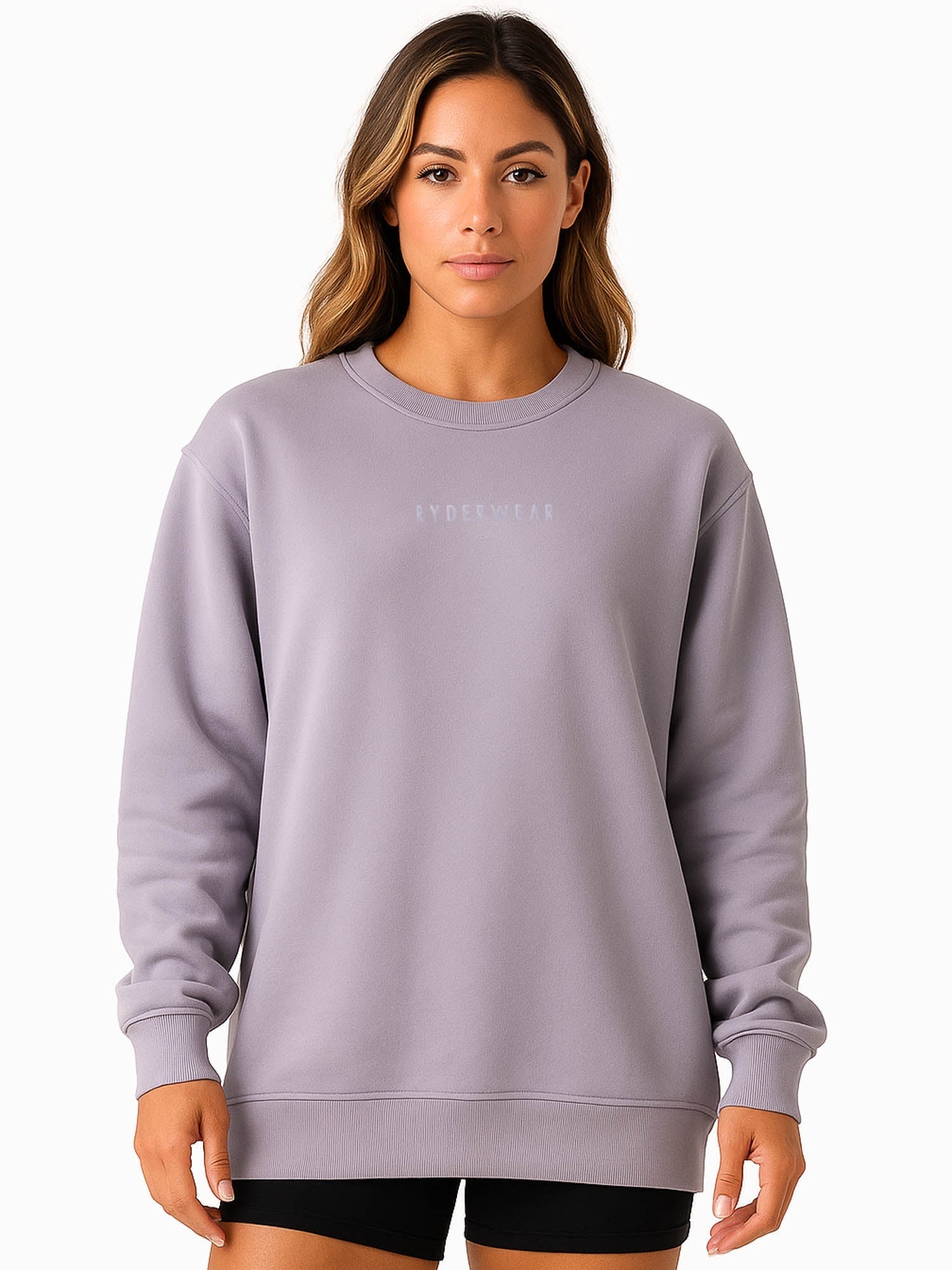Cozy Lavender Boyfriend Pullover Sweater - Soft Oversized Knit Top for Women | Perfect for Casual Outings, Date Nights & Relaxing at Home