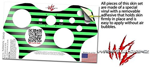 WraptorSkinz Decal Skin for XBOX 360 Wireless Controller - Green Stripes Design | Protective Vinyl Wrap | Gaming Accessories | Perfect for Customizing & Protecting Your Controller (Controller Not Included)