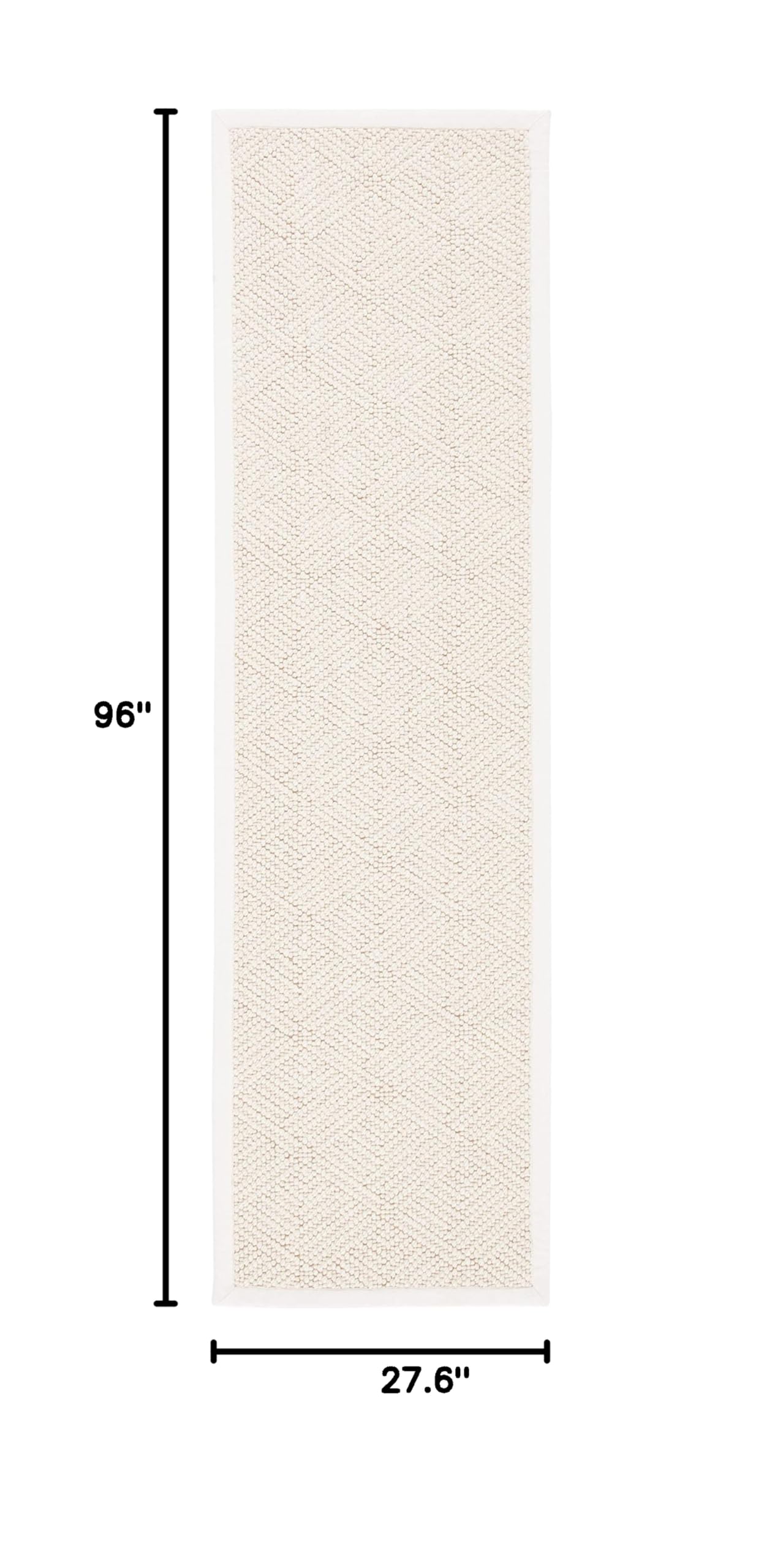 SAFAVIEH Handmade Wool & Jute Natural Fiber Runner Rug - 2'3