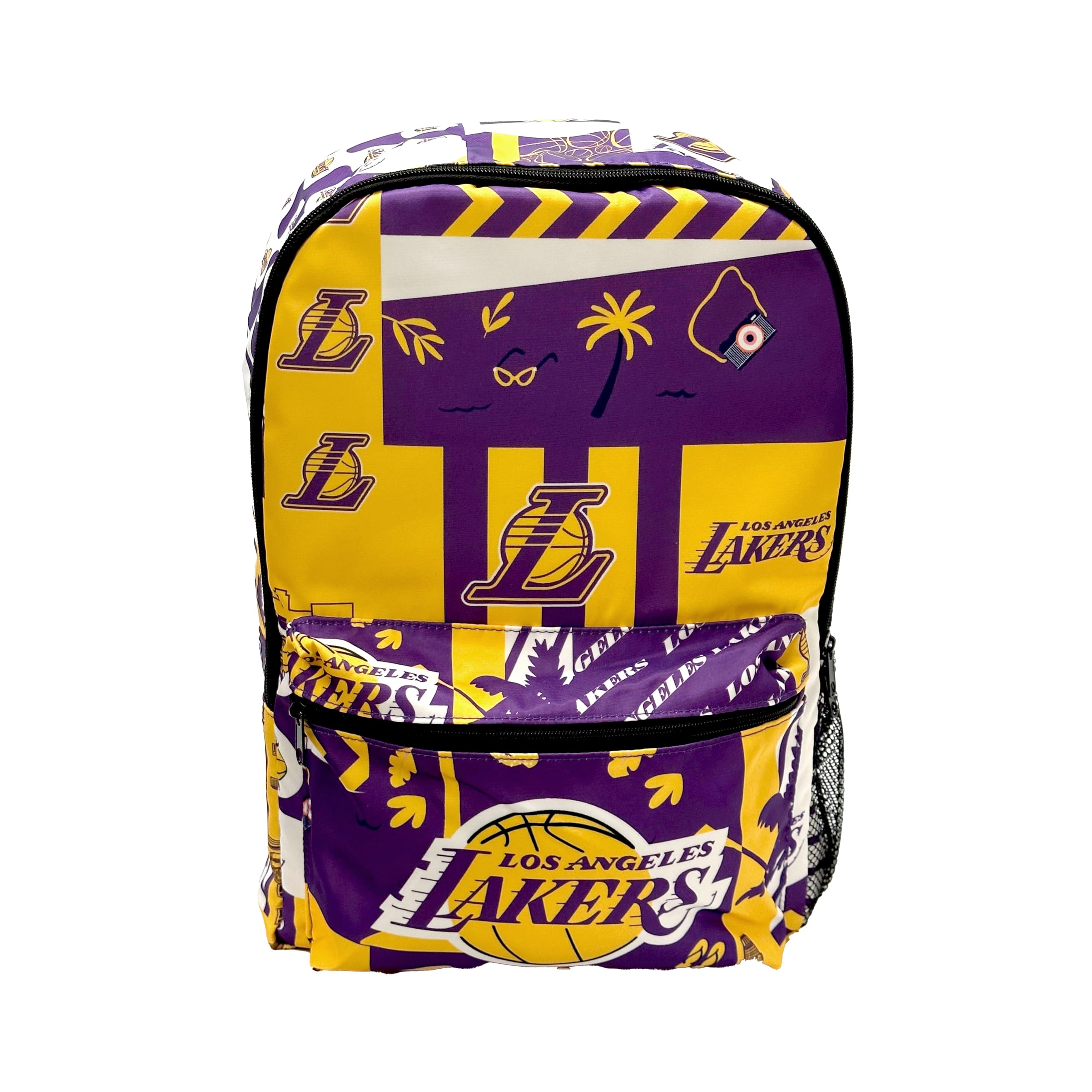 Los Angeles Lakers Basketball Backpack - Durable Travel, Hiking & Gym Bag for Men & Women | Extra Large Waterproof Sports Backpack for NBA Fans, Workouts & Outdoor Adventures
