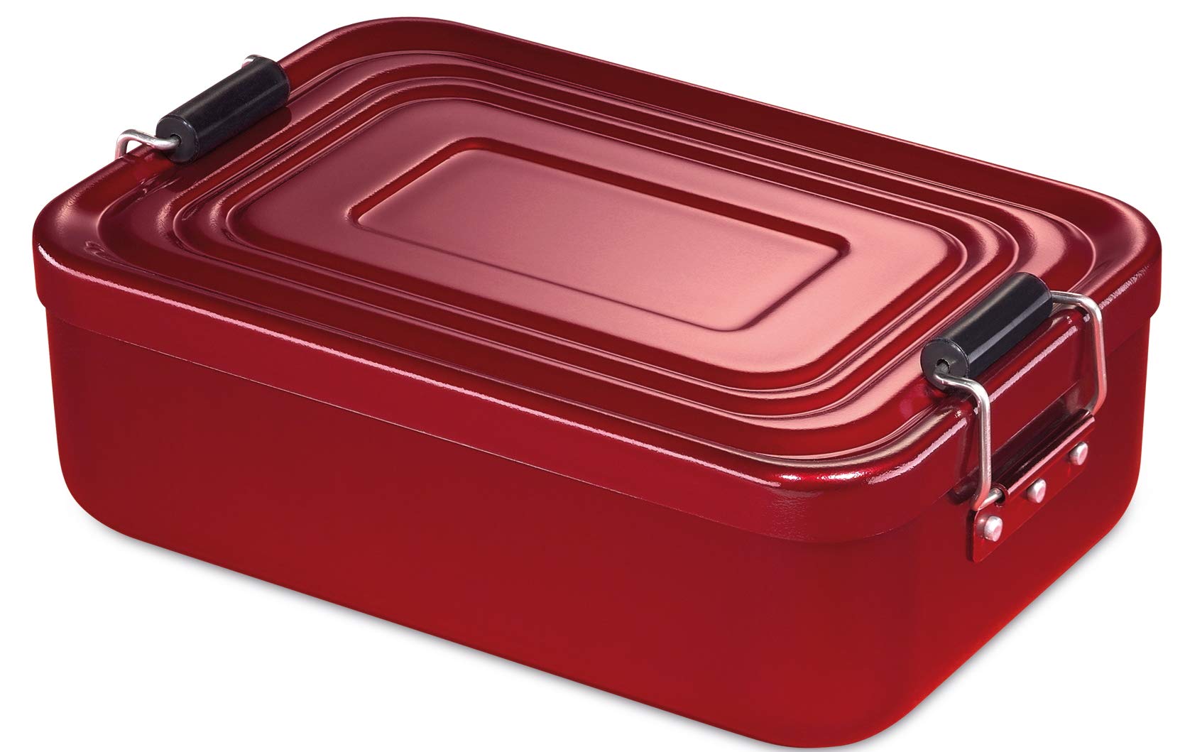 Small Aluminum Lunch Box - Insulated Red Food Container for Kids & Adults - Perfect for School, Work, Picnics & Outdoor Activities