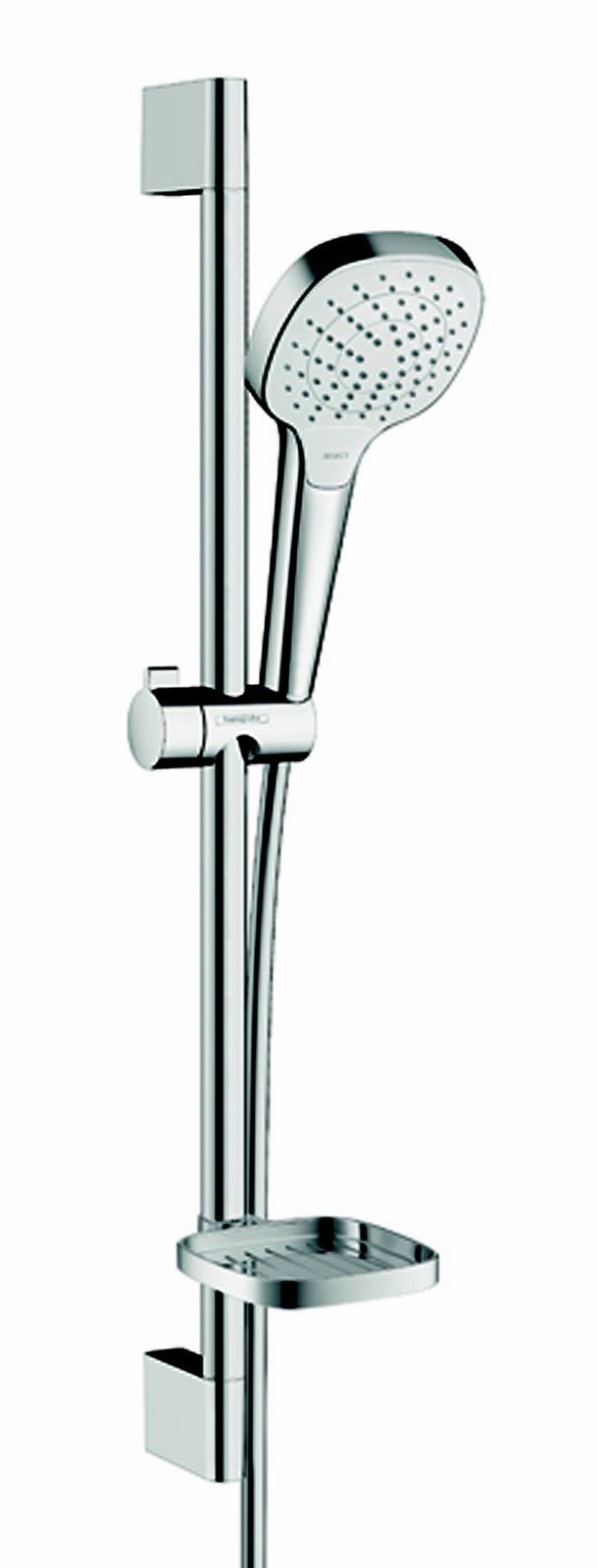Hansgrohe Croma Select E Shower Set 110 Vario - 65cm Adjustable Shower Rail with Soap Dish | Modern Bathroom Upgrade for Spa-Like Experience