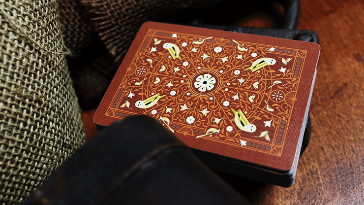 Bicycle Aviary Orange Playing Cards - Premium Quality Poker Cards for Magic Tricks, Card Games, and Collectibles - Perfect for Parties, Poker Nights, and Magic Shows