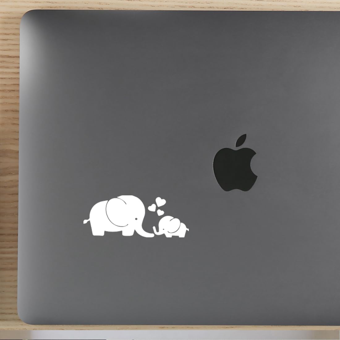 Premium Waterproof Vinyl Decal Stickers - Elephant Love Design (Set of 2) for Laptop, Phone, Helmet, Car Window, Mug & Home Decor | Cute Elephant Stickers for DIY Crafts, Kids Room, Office & Gift Giving
