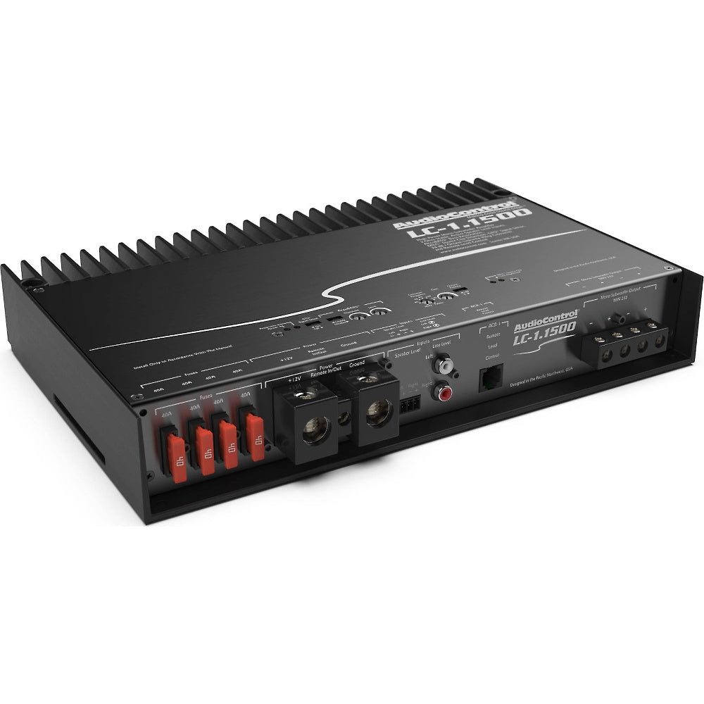 AudioControl LC 1.1500 1500W Max (850W RMS) Monoblock Car Amplifier with AccuBASS - High Power Bass Boost for Car Audio Systems, Subwoofers, and Custom Vehicle Sound Setups