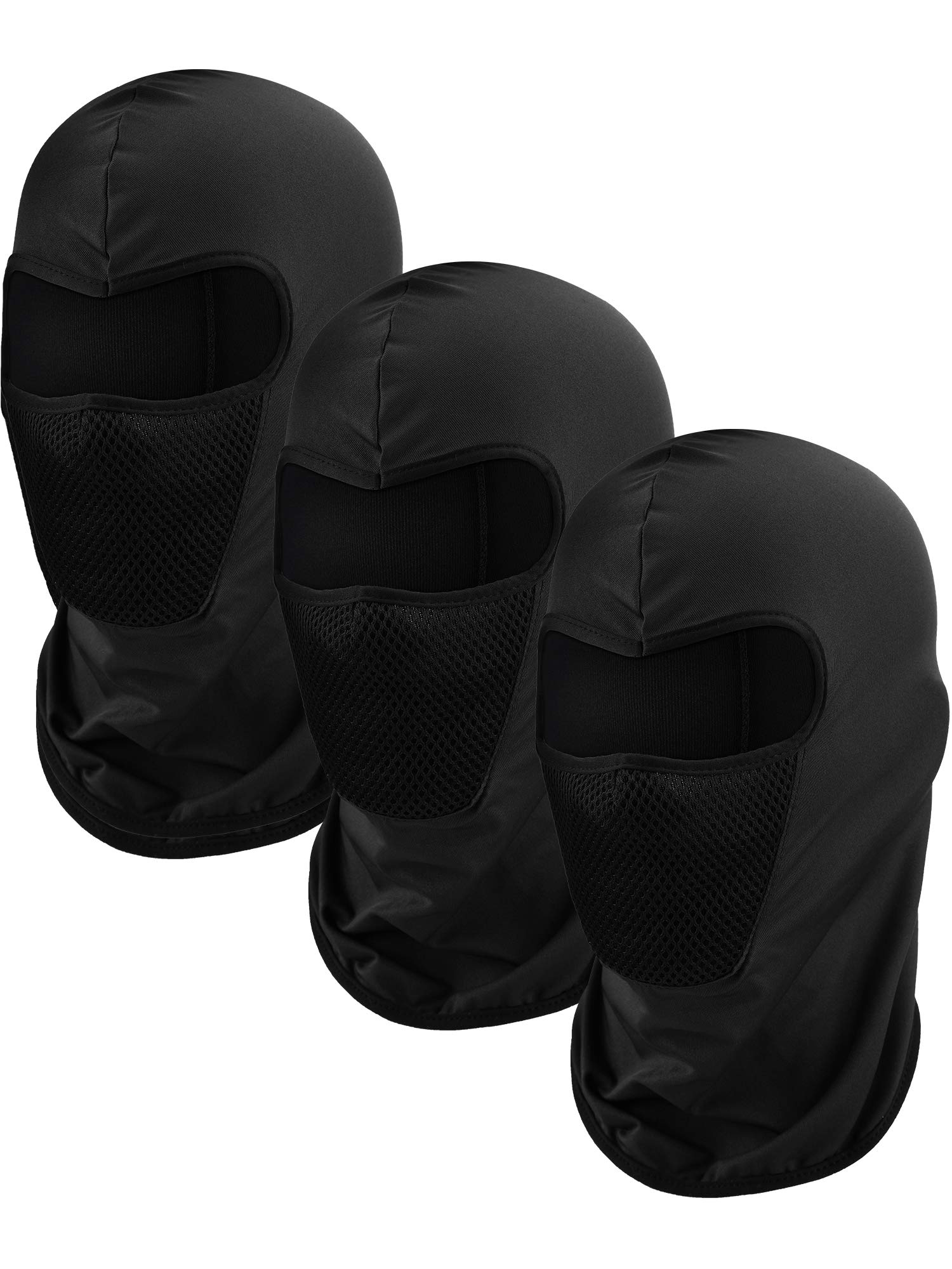 3-Pack Windproof Balaclava Face Mask - Camouflage Ski Mask, Motorcycle Scarf & Fishing Hat for Sun Protection - Ideal for Skiing, Motorcycling, Fishing & Outdoor Activities