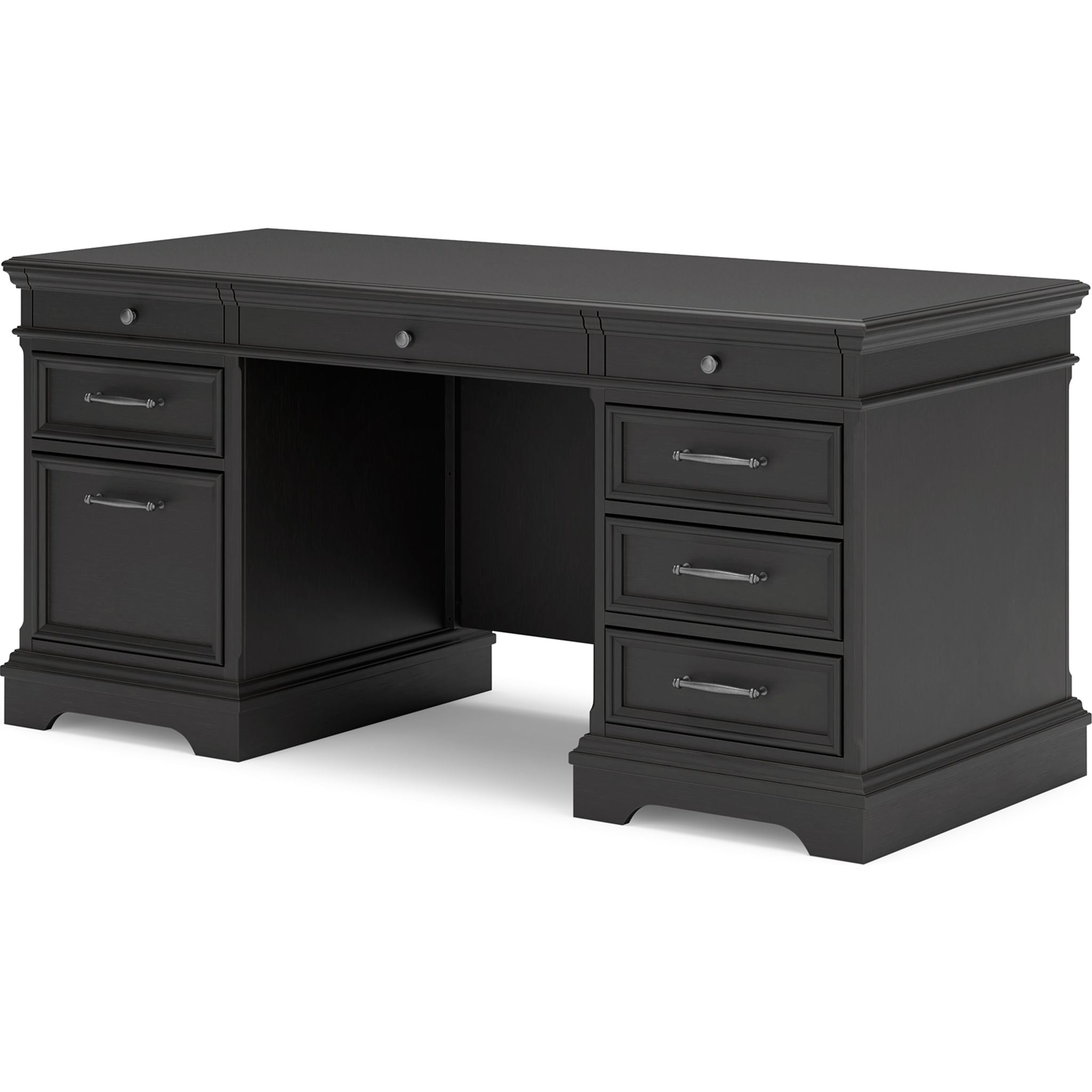 Beckincreek Black Modern Office Desk - Stylish & Durable Writing Desk for Home Office, Study, or Workspace