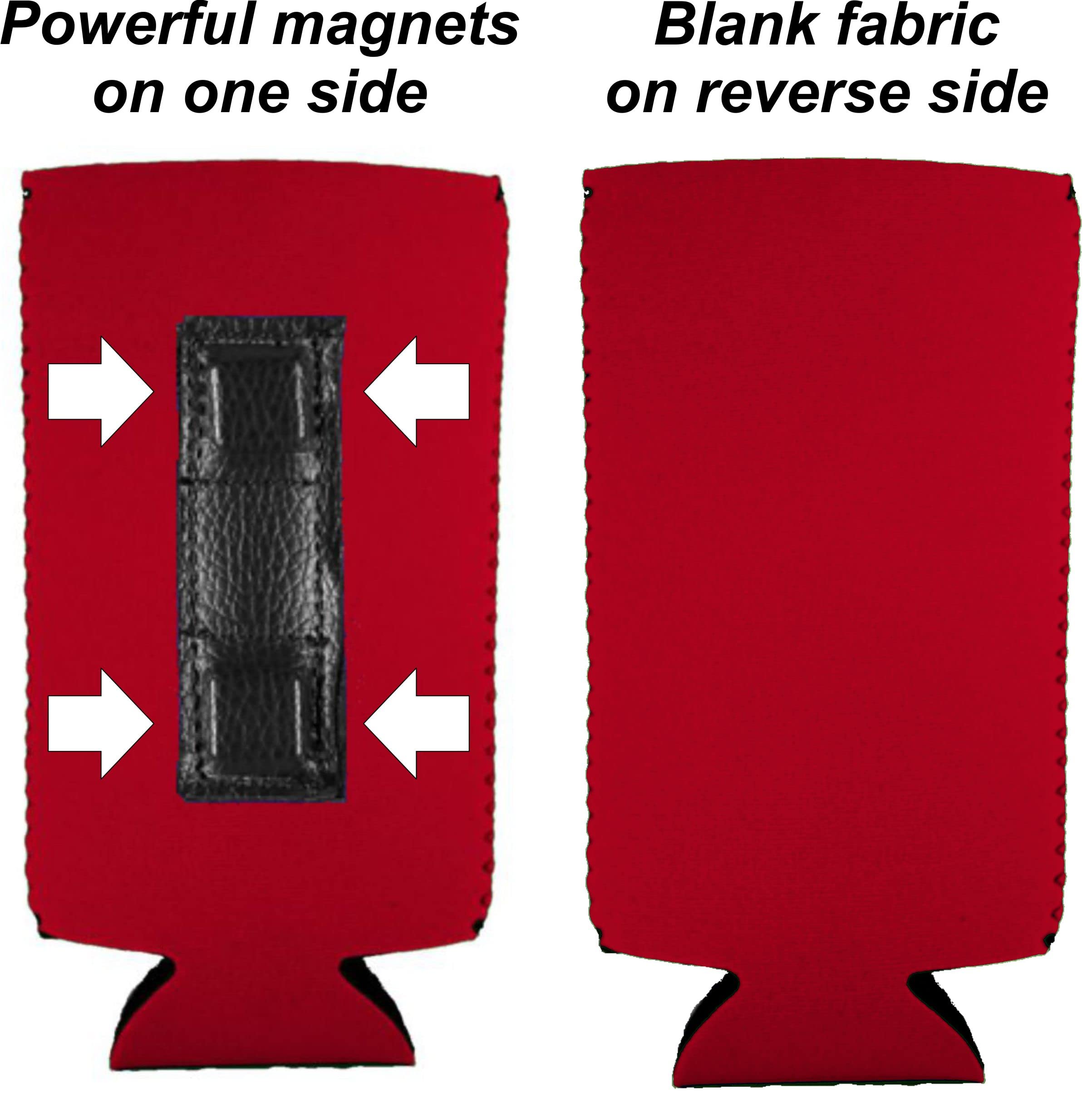 Blank Magnetic Slim Can Cooler - Insulated Beverage Sleeve for Beer & Soda Cans (Red, 1-Pack) - Perfect for BBQs, Pool Parties & Outdoor Events