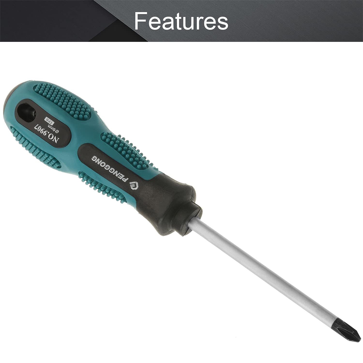 Utoolmart 6mm Phillips Screwdriver with Non-Slip Comfortable Handle - 3.93 Inch Round Shaft Cross Screwdriver for Electronics, Furniture & DIY Projects