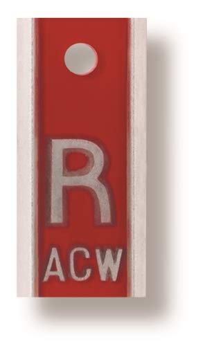 Premium Aluminum X-Ray Markers - Orange Right Side Only with 1/2