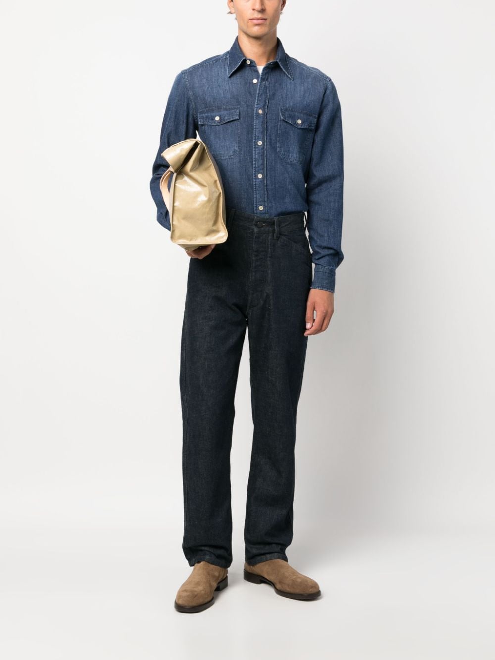 Boglioli Men's Premium Denim Shirts - Stylish & Comfortable Casual Wear for Everyday Outfits & Office Looks