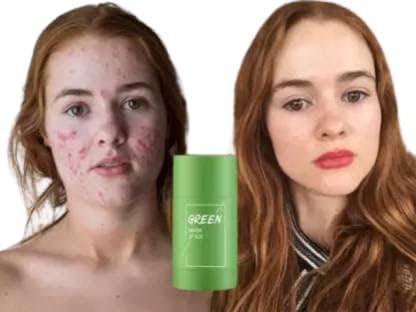 Qumeidie Green Tea Purifying Clay Stick Mask - Oil Control & Anti-Acne Facial Treatment, Portable Solid Cleansing Mud Mask for Deep Pore Detox (40g) | Perfect for Travel & Daily Skincare Routine