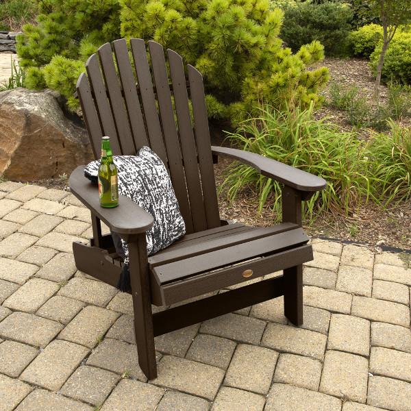 King Hamilton Folding & Reclining Adirondack Outdoor Chair - Patio, Lawn, Garden & Poolside Relaxation - Weather-Resistant Comfort for Backyard, Deck & Camping